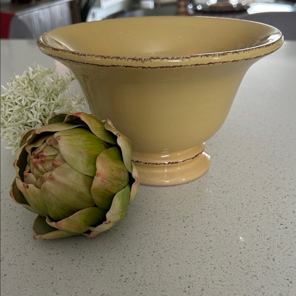 Decor Footed Bowl 8” Ceramic
